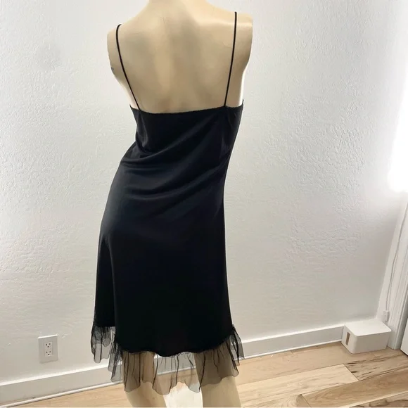 Only Hearts- Black & beige Lace Dress with Black Underlayer Slip-M - Picture 8 of 16